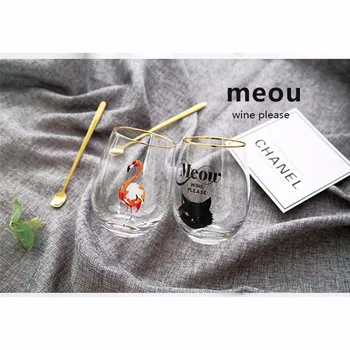 

Instagram Big Belly Wine Glass Mousse Dessert Juice Milk Coffee Cocktail Brandy Egg Swig Cup Snifters Bicchieri Vetro Beer Stein