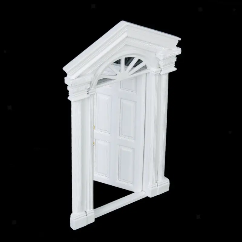 

1:12 Dollhouse Miniature Door Luxury Wooden White OA011KB