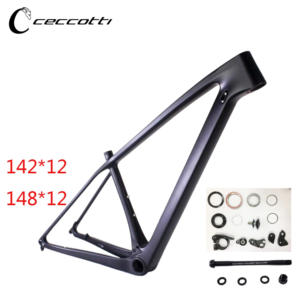 Bicycle Frame 29er Carbon Mountain Bicycle 142/148*12 Boost Disc Brake Bicycle Frame Bb73 Bottom Bracket MTB Frame