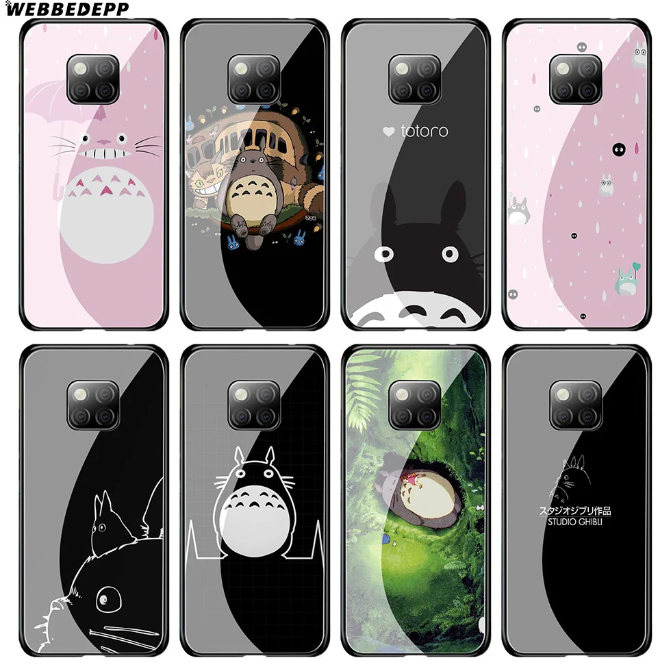Чехол из закаленного стекла WEBBEDEPP My Neighbor Totoro для Huawei Mate 20 P20 P10 P Smart 2019 2018 &amp Honor 10 9 8X
