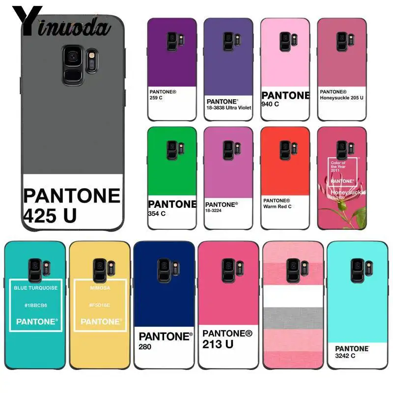Yinuoda Caliente Pantone Новинка Fundas чехол для телефона Samsung Galaxy S8 S7 edge S6 plus S5 S9 Pluscase|Бамперы| |