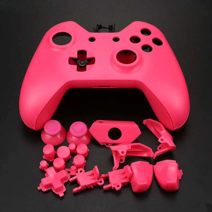 YuXi для Xbox One сменный из хрома полный корпус и кнопки мод комплект Матовый контроллер пользовательский чехол Корпус - Цвет: Pink