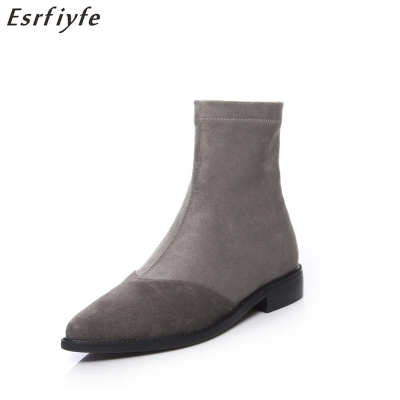 

ESFRIYFE Women Shoes Spring and Autumn New Style High Heels Thick Heeled Elastic Boots Tube Socks Boots Ladies Party Shoes