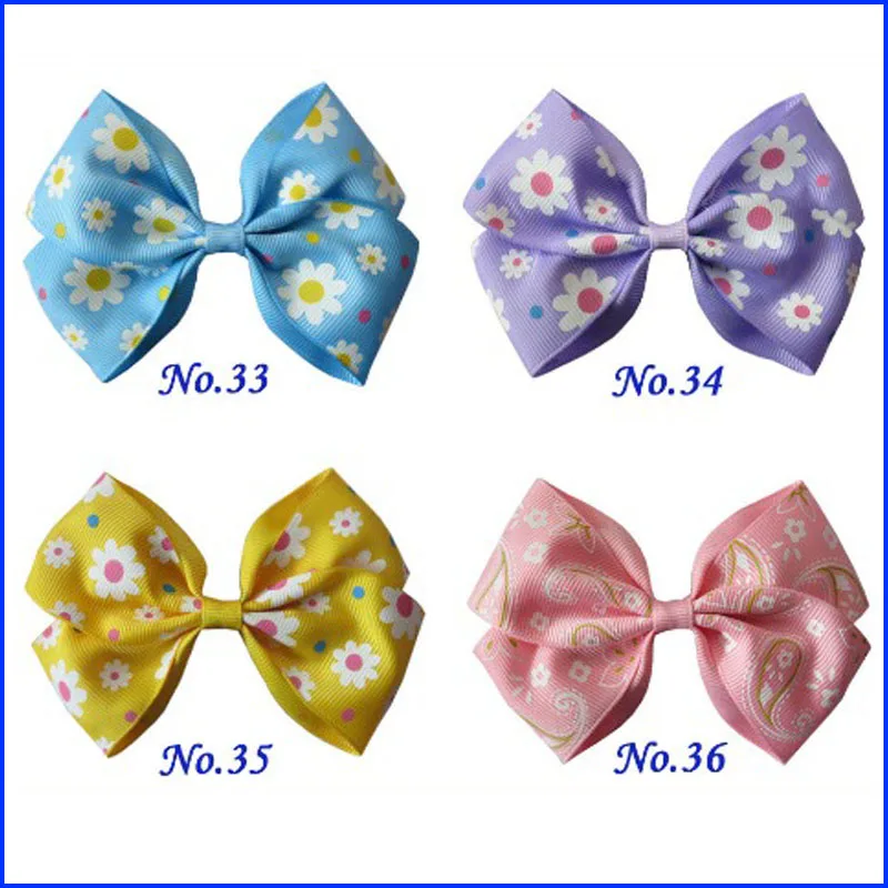 100 BLESSING Girl 4.5/" Angel Hair Bow Clip 4.5/" Rainbow Easter Christmas Custom