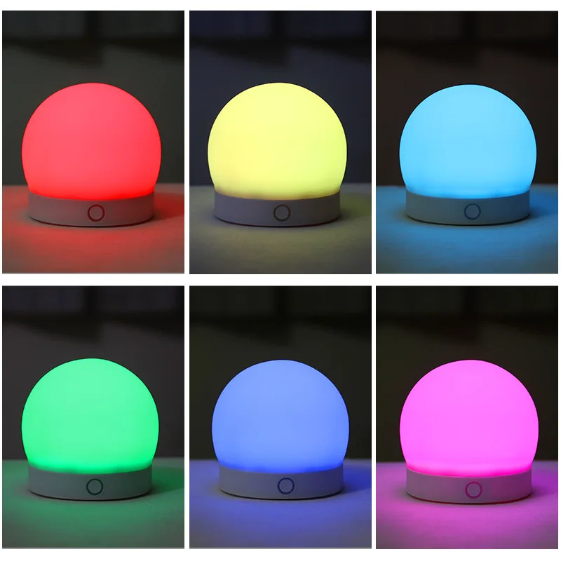 Новинка USB Перезаряжаемые силиконовые ночь светодиодные сенсорный датчик цвет переменчивый эмоциональный лампа для спальни подарок для