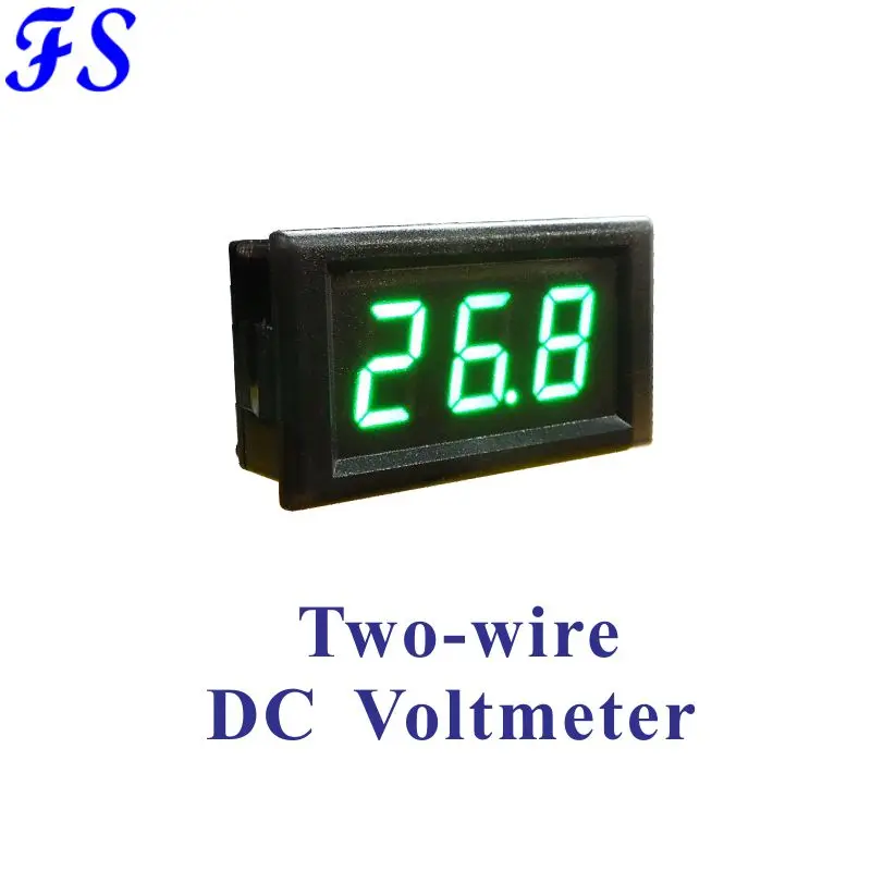 

Waterproof LED Digital DC Voltage Meter DC 8-300V Two Wires DC Voltmeter 0.52'' LED Display Mini Volt Panel Meter for E-bike