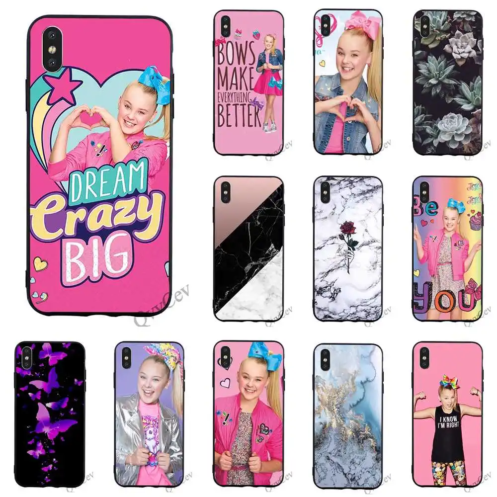 

Pattern Jojo Siwa Phone Cover for iPhone SE Case X XR 5 7 8 Plus 6 6S 5S Xs Max 11 pro Silicone Cases Skin