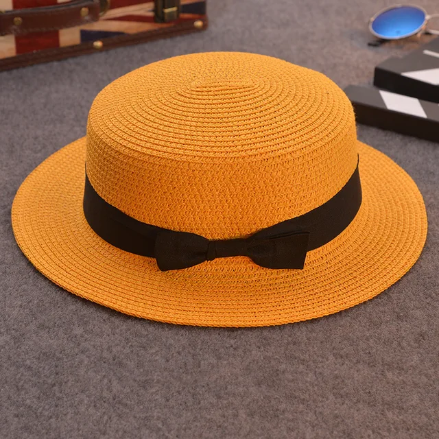 Xpeople Womens Mini Straw Boater Hat 