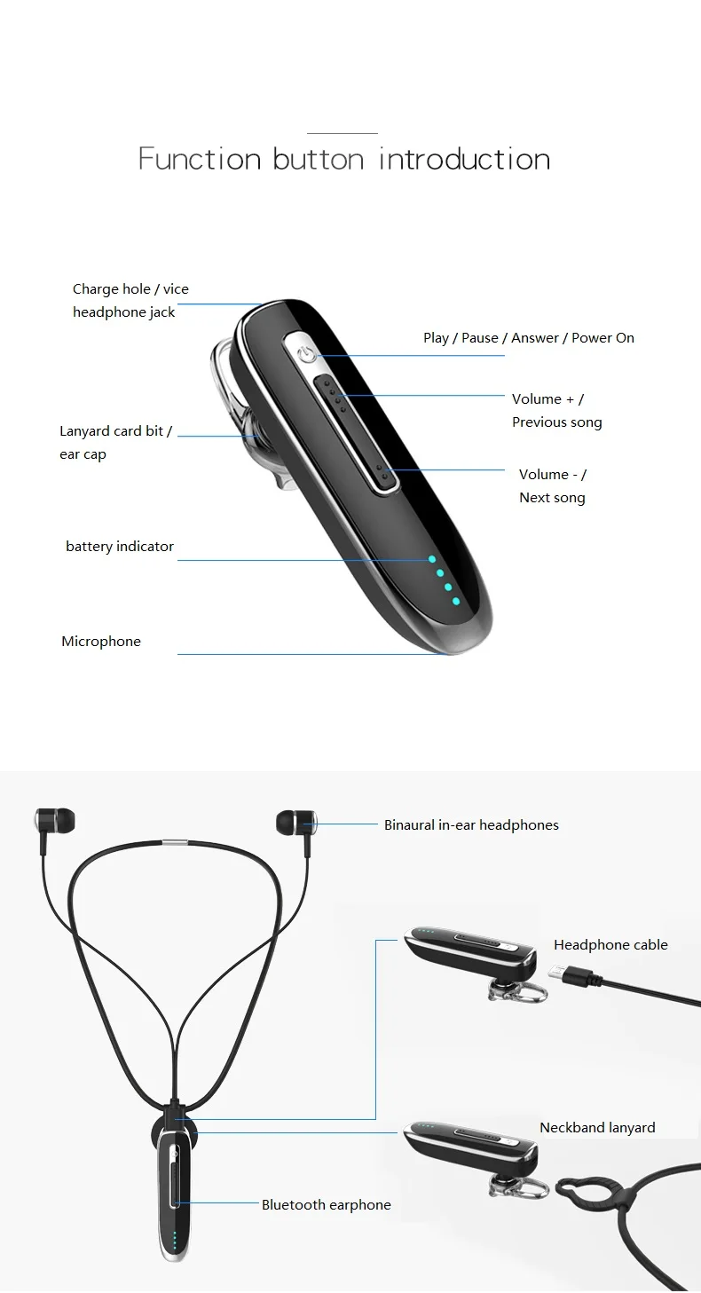 GDLYL бизнес bluetooth наушники беспроводной стерео гарнитура с micphone handsfree звонки наушники для смартфонов