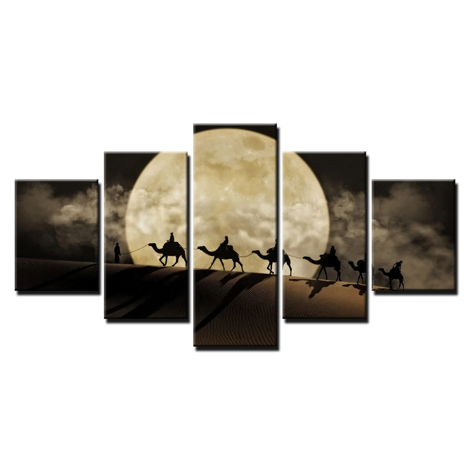 Canvas-Wall-Art-Pictures-HD-Prints-Living-Room-Home-Decor-Frame-5-Pieces-Camel-Team-Poster (4)