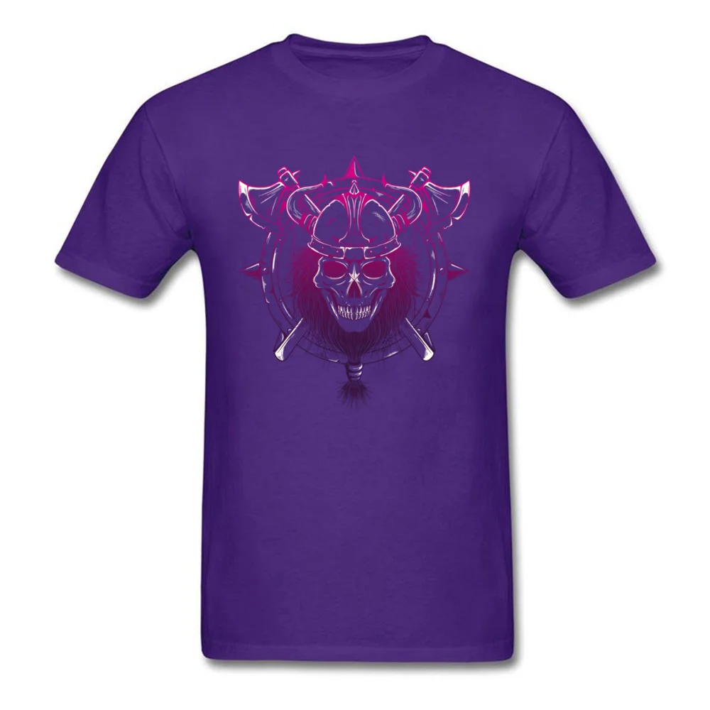 Tops Shirts VIKING Summer Fall 2018 Newest Normal Short Sleeve 100% Cotton O-Neck Men T Shirts Normal Tee Shirt VIKING purple