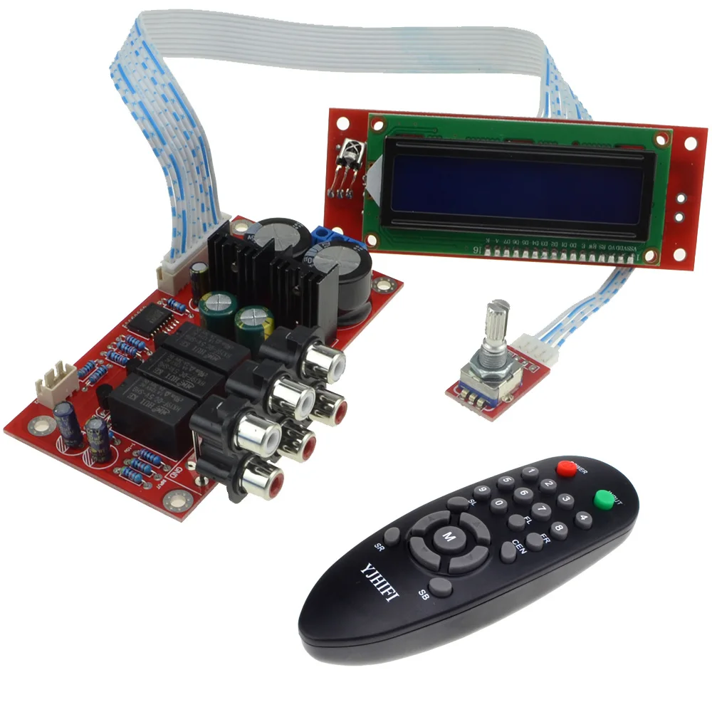 

PGA2311 Audio Volume Stereo Pre-amplifier Preamp Board with Remote Control & LCD Display Free Shipping Drop Shipping 10000825