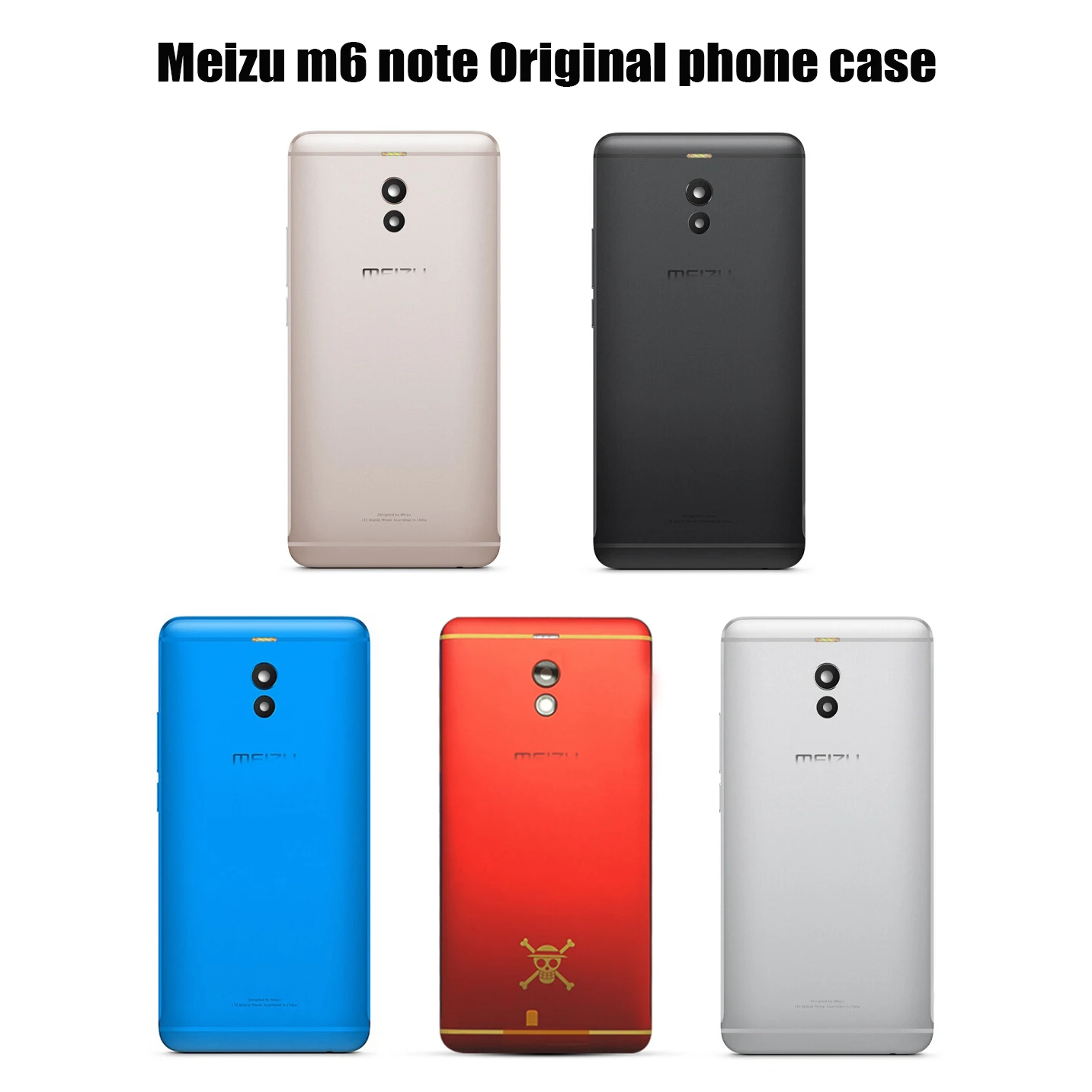 

m6 note Original Housing For Meizu M6 Note Metal Battery Back Cover Mobile Phone Replacement Parts Case + Buttons Lens