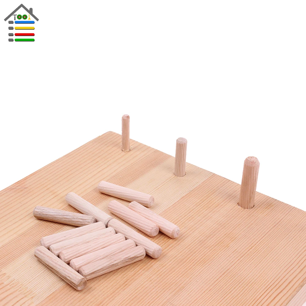 

300 Pcs Wooden Dowel Cabinet Drawer Round Fluted Wood Craft Dowel Pins Rods Set Door Hinges Furniture Doweling Holes M6 M8 M10