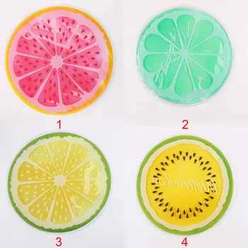 

PVC Gel Cooling Portable Pads Pet Supplies Cats Cushion Dogs Sleeping Bed Fruit Pattern Pet Ice Mat Summer Cute Round