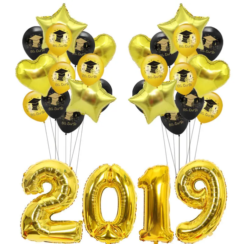 

New Graduation Balloons 2019 Graduation Party Decorations Gift Cartoon Globos Back To School Decor Supplies