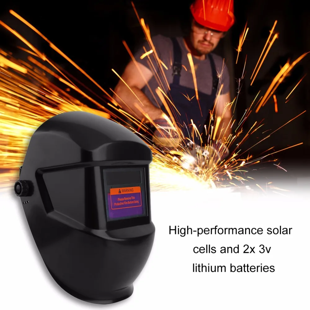 

Automatic Darkening Big View Solar Powered Dimming Welding Mask Cap Helmet Grinding Welding &Amp Soldering Supplies