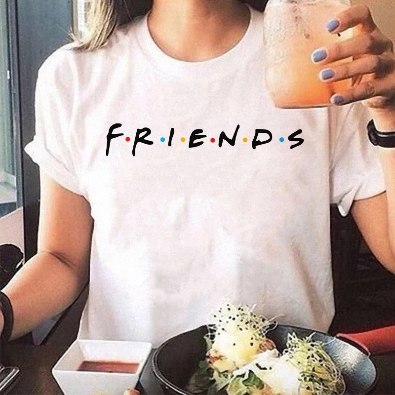 

Summer Fashion T Shirt Women VOGUE Printed Friends T-shirts Short Sleeve O-neck Harajuku Kawaii Tops Tee Shirt Femme Clothing
