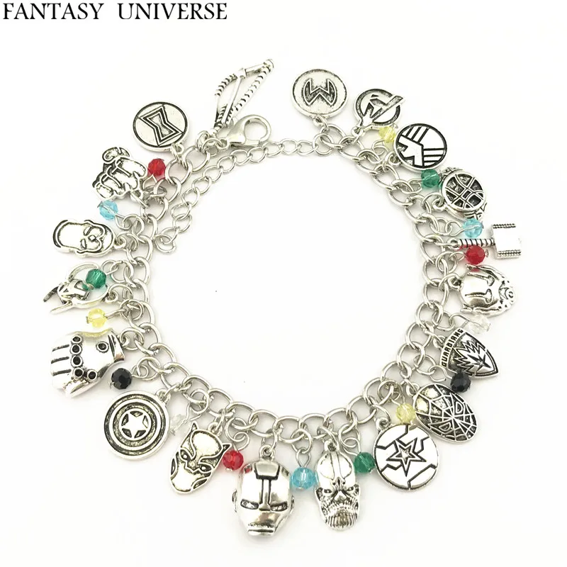 

FANTASY UNIVERSE Free shipping 1pcs a lot The Avengers charm bracelet AKFDDS01