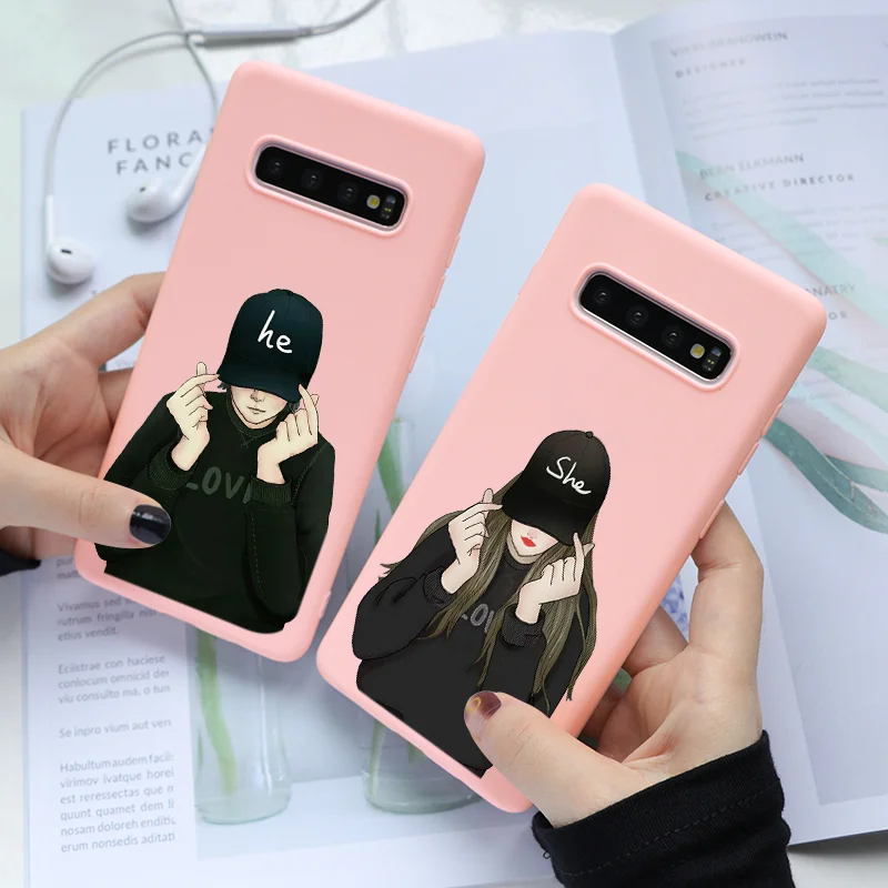 

Hip hop style Soft Couple phone Case For TPU Samsung Galaxy A50 A40 S8 S9 Plus S7 S6 Edge A30 A60 M40 M10 M20 M30 Note 8 9 Cover