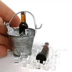 Симпатичные DIY Миниатюрные 1:6 кукольный домик аксессуары мини моделирование ледяной бочка вина Бутылка игрушечный миксер игрушка
