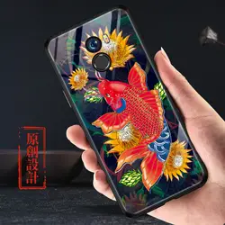 Большой тиснение чехол для телефона для huawei mate 20 Pro mate 20 X mate 20 P20 PRO крышка канагава волны Карп краны 3D гигантский рельеф чехол