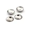 50pcs/lot Stainless Steel Silver Tone Charm Bead Caps Round 3 4 5 6 8mm Jewelry Connectors Fit DIY Tassel Bracelets Making F2226 ► Photo 3/4