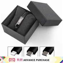 Браслет usb кабель зарядное устройство быстрой зарядки для телефона Портативный micro провода huawei iphone X 8 plus адаптер samsung S8 S9 линии данных