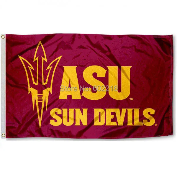 NCAA Arizona State Maroon Pitchfork Logo Outdoor College Flag 3X5in