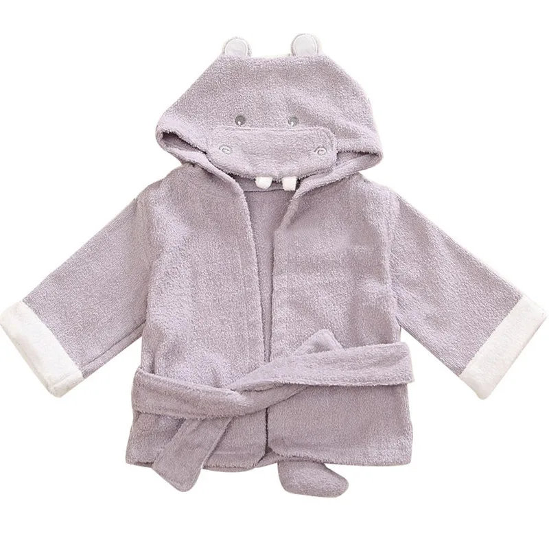 Cute Animal Boy Girl Cotton Bathrobe Conforable Home Wear Sleep Wear
