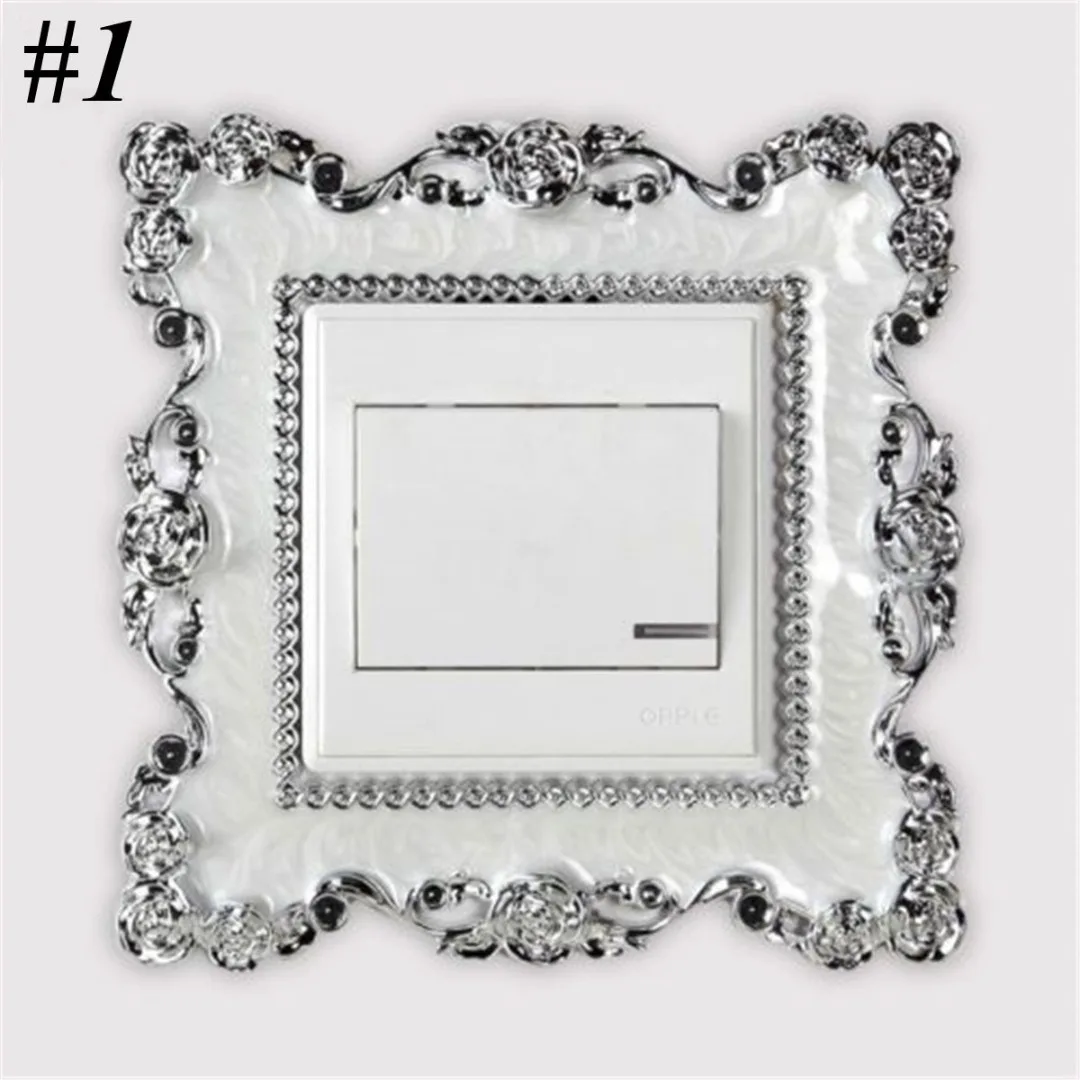 JX-LCLYL 8.8x8.8cm Resin Single Light Switch Surround Socket Finger Plate Panel Cover