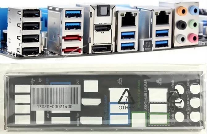 Новая задняя панель I/O для материнской платы P8Z77 V DELUXE just shield backplate Бесплатная