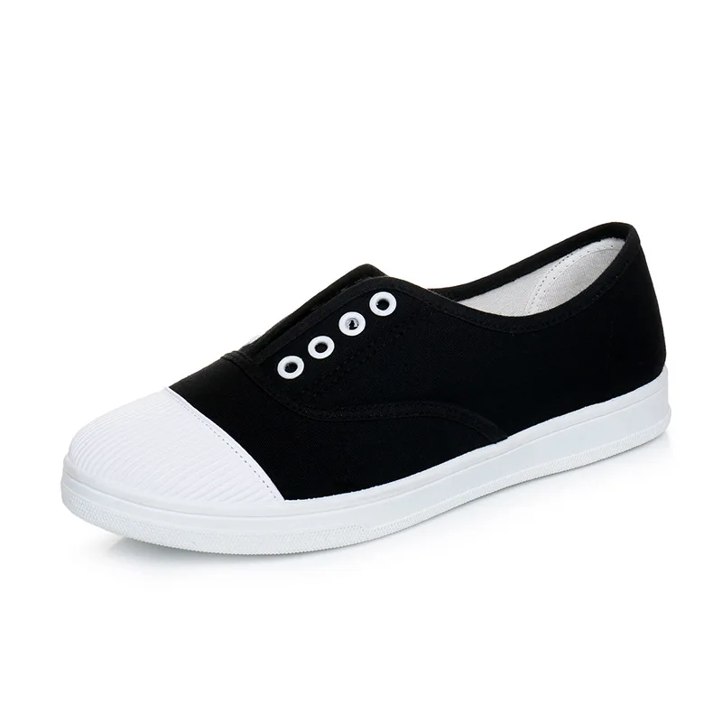 

2019 new low canvas shoes students flat casual women's shoes a lazy shoes