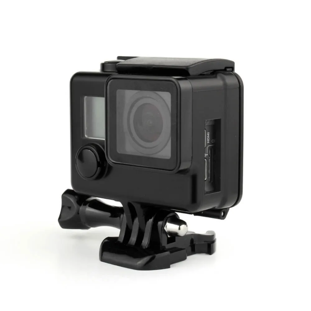 Black Side Open Protective Housing Case For Gopro Hero 4 3 3+ Action Camera Skeleton Protector Housing Cover GoPro 4 Accessories (5)