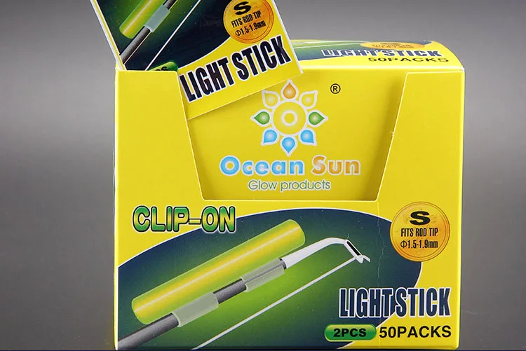 

Clip-on fishing glow stick 4packs/lot night fishing float light bobber light stick luminous stick fishing float fishing tackle