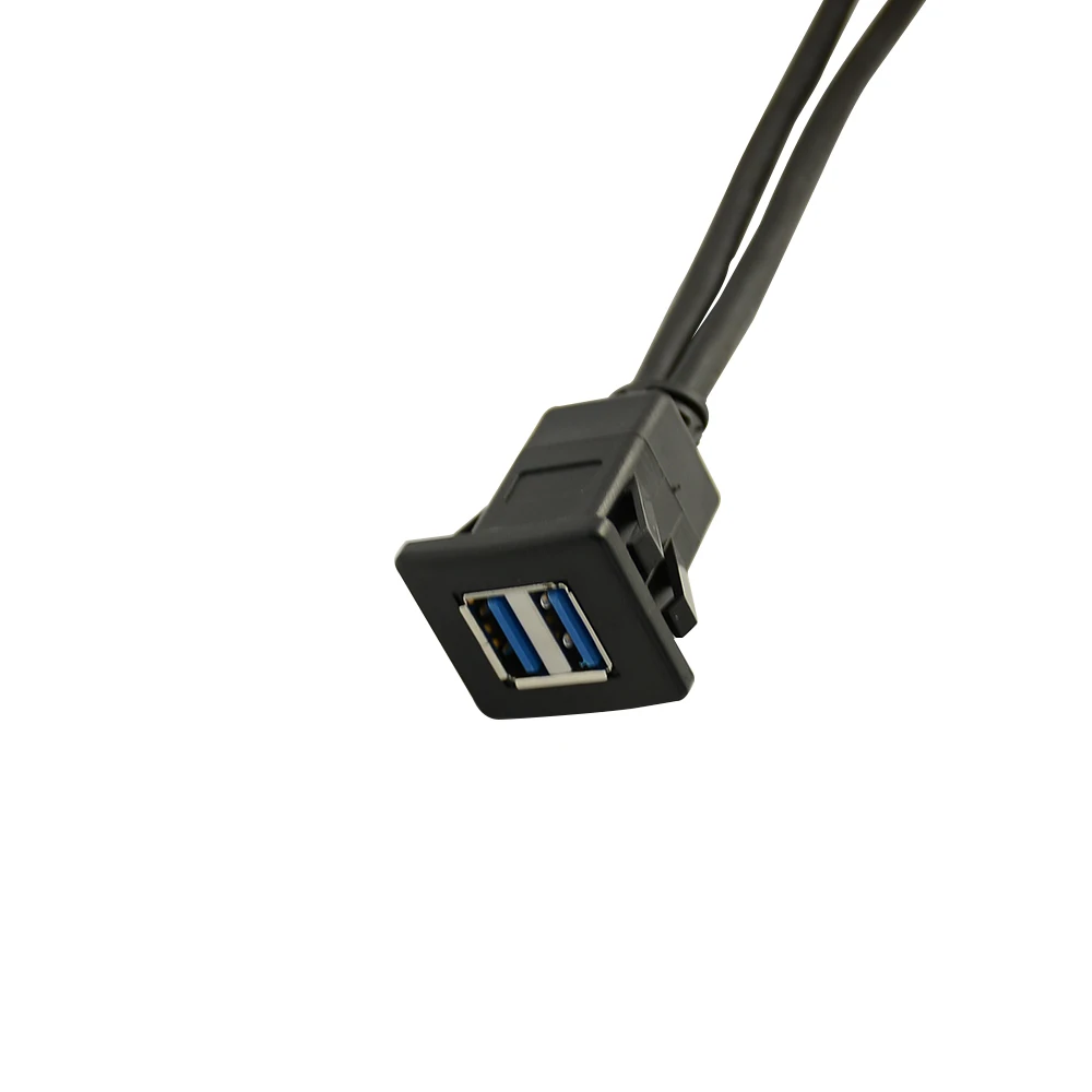 DANSPEED 2 порта двойной USB 3,0 удлинитель 2 AM/2AF штекер к женскому AUX кабель для скрытого монтажа автомобильный адаптер длина 1 м