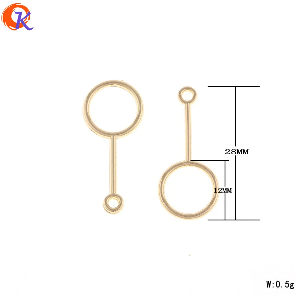 Ажурные круглые серьги Cordial Design 100 шт./лот 12*28 мм сделай сам сплав цинка золотой