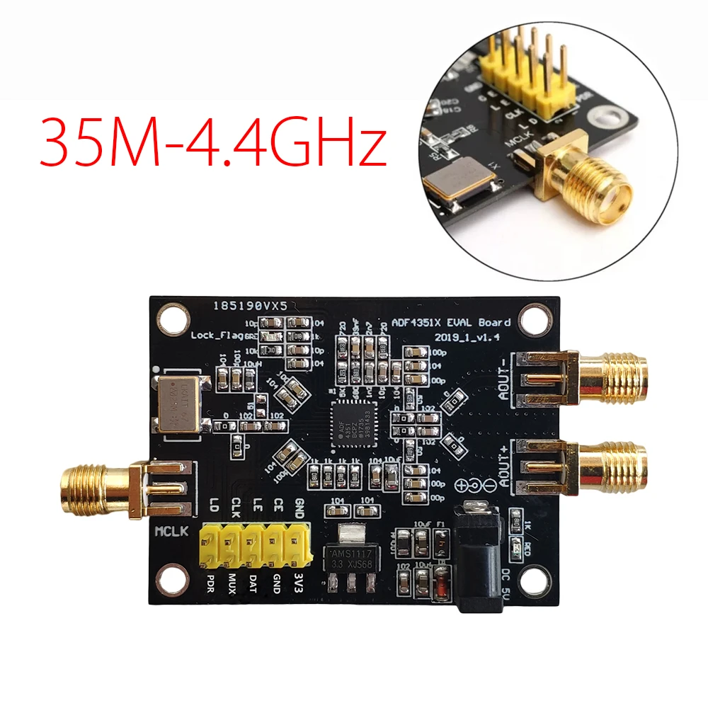 Signal Source Board Signal Generator Module 35M-4.4GHz RF Signal Source Frequency Synthesizer ADF4351 Development Board Signal Source Board Signal Generator Module 35M-4.4GHz RF Signal Source Frequency Synthesizer ADF4351 Development Board