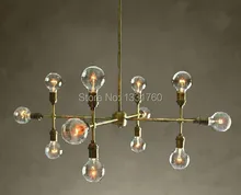 12 heads chandelier for living room hotel hall museum modern pendant lamp bronze color unique design suspension lighting