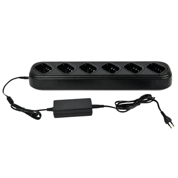 

Six/6-Way Universal Rapid Multi Charger For Pofung Baofeng Uv-5R Uv-5Ra 5Rc Th-F8 Rt-5R Radio Eu Plug