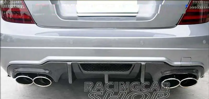 V style sedan BLACK rear diffuser for Mercedes BENZ W204 C63 coupe C250 C300 C350 AMG SPORT BUMPER 2012-2014