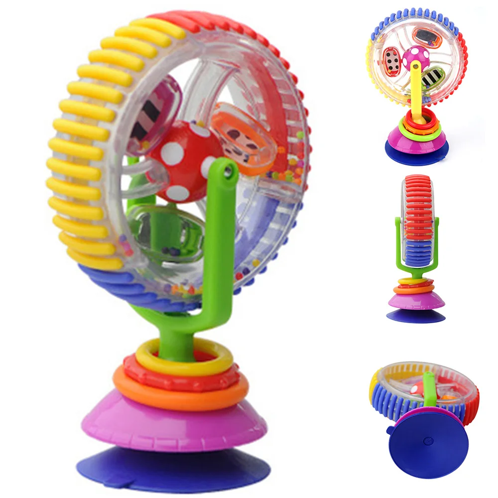 

Multi-touch Rotating Ferris Wheel Tricolor Suckers Toy 0-12 Months Newborns Early Creative Educational Baby Rattle Toys For Gift