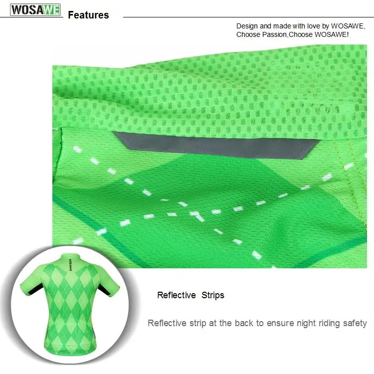 WOSAWE Велоспорт Джерси велосипед одежда для велопрогулок, дышащая быстросохнущая Мужская велосипедная Джерси MTB горные велосипеды футболка с рисунком "Верховая езда"