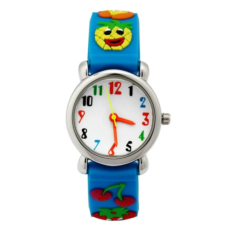 Водонепроницаемый малыш Часы дети силиконовые Наручные часы с рисунком ананаса бренд кварцевые наручные часы Мода Повседневное Relogio Часы
