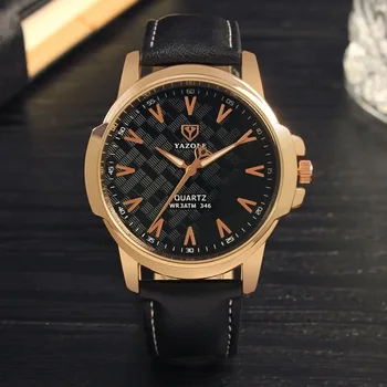 

2018 New scale large dial leather strap watch Casual Fashion Exquisite Precision High-end Men's Quartz watch