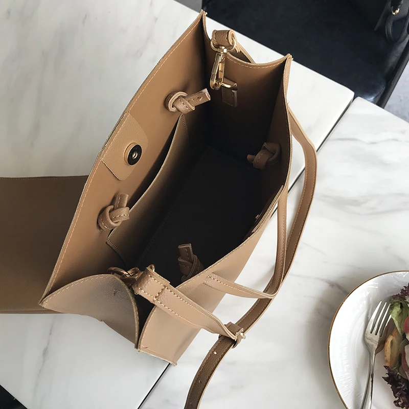 Брендовая кожаная сумка-тоут, женские сумки, женские дизайнерские сумки с большой вместительностью, сумки на плечо для отдыха, модные женские кошельки, 2 шт