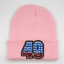 LDSLYJR 49 утолщенная вязаная шапка с вышивкой, зимняя теплая шапка Skullies, шапка бини, шапка для мужчин и женщин 59