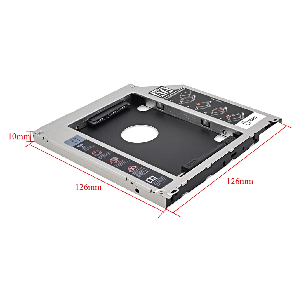 Алюминиевый Универсальный для Macbook Pro Air 1" 15" 1" SuperDrive SATA 3,0 2nd HDD Caddy 9,5 мм SSD корпус HDD корпус Optibay