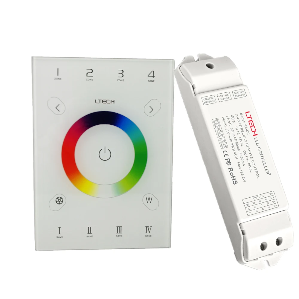 Ltech LED RGBW controller 2.4GHz RF Wireless and DMX512 AC 100V 240V