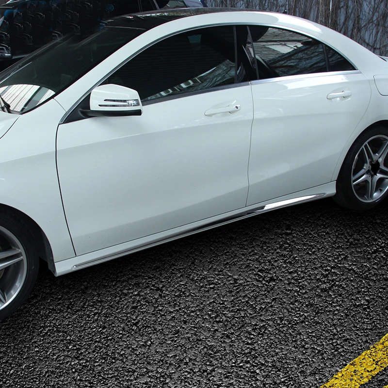 Для Mercedes CLA аксессуары C117 W117 Хром Корпус из нержавеющей стали яркая сторона юбка